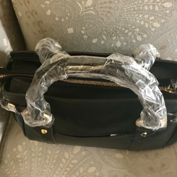 NWT Dooney & Bourke Medium Pocket Satchel Florentine Leather/Black/Black - Picture 11 of 11